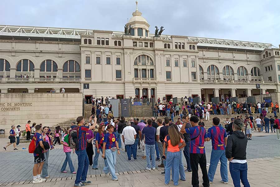 バルセロナが今季も使用する「エスタディ・オリンピック・リュイス・コンパニス」【写真：高橋智行】