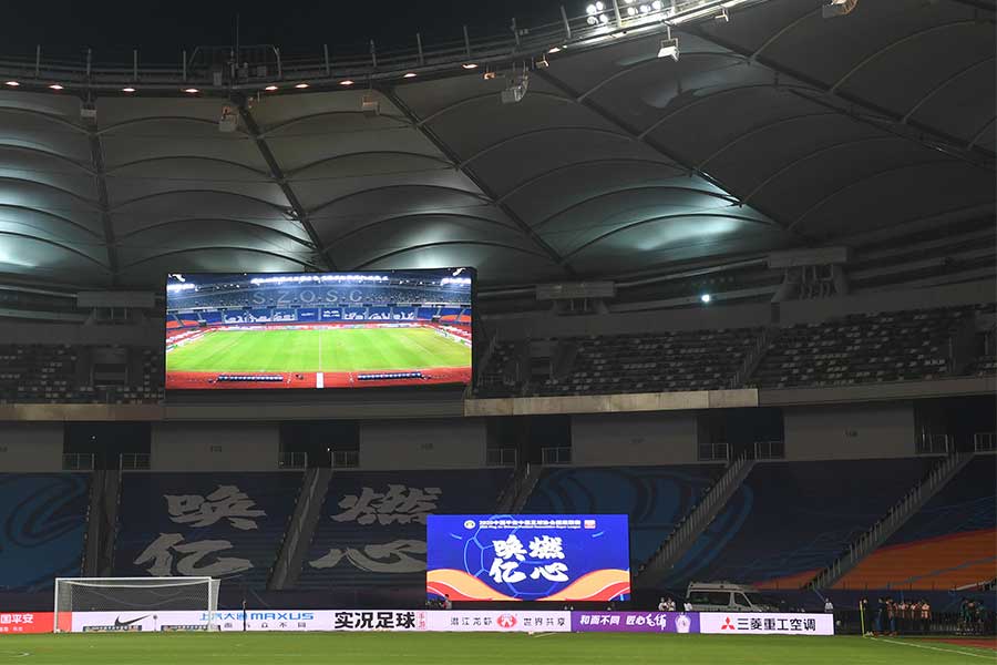 中国で選手が看板激突する事故発生(写真はイメージです)【写真:新華社/アフロ】