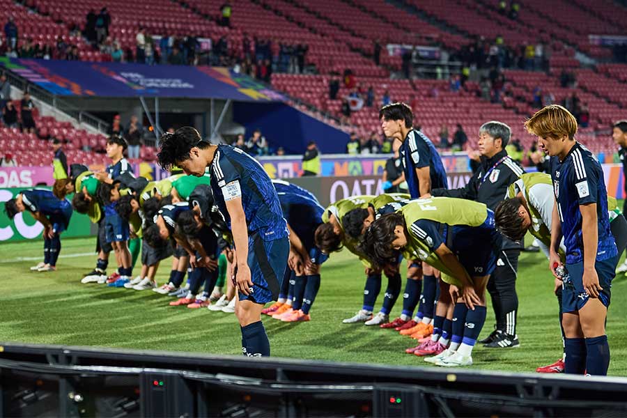 W杯を敗退したU-20日本代表の振る舞いが話題【写真：MEXSPORT/アフロ】