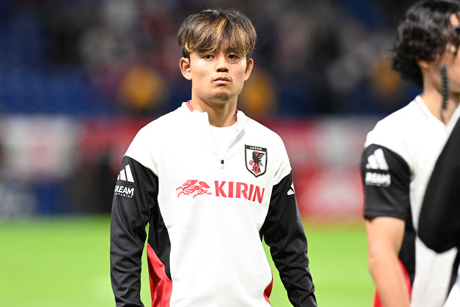 森保一監督が久保建英のブラジル戦出場について話した【写真:徳原隆元】