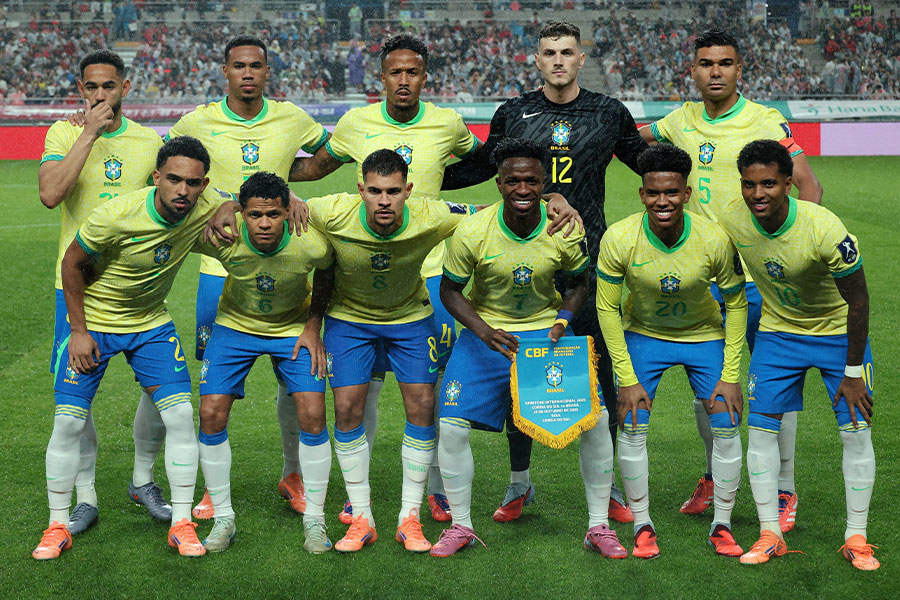 ブラジル代表のスタメン11人が発表された【写真:ロイター】