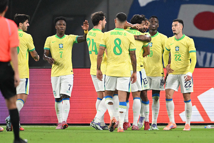 ブラジル戦が華麗なパスワークから先制ゴール【写真：徳原隆元】