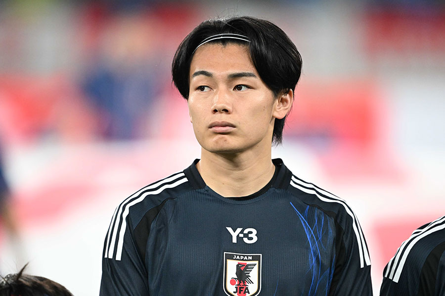 ブラジル戦で逆転ゴールを決めた上田綺世【写真：徳原隆元】