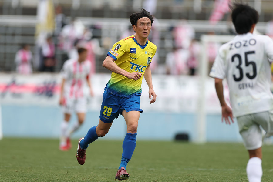矢野貴章がサイドバックに転向した名古屋時代を振り返った【写真：(C) TOCHIGI SC】