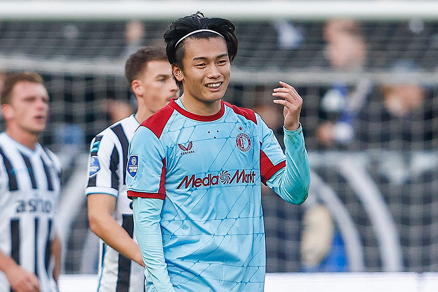 上田綺世がヘラクレス戦でハットトリック【写真：Pro Shots/アフロ】