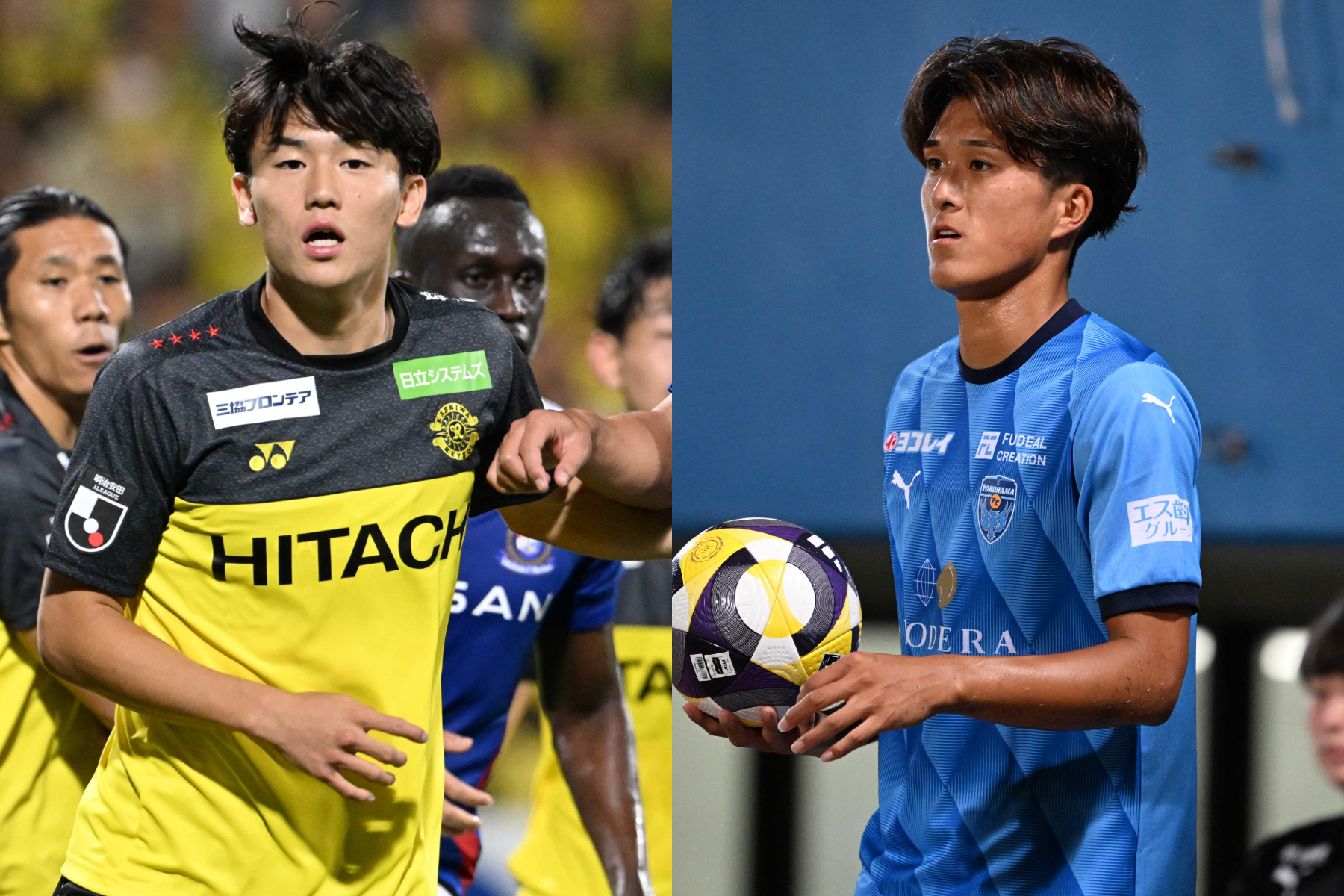 サイドでマッチアップをした山之内佑成と細井響【写真:徳原隆元】