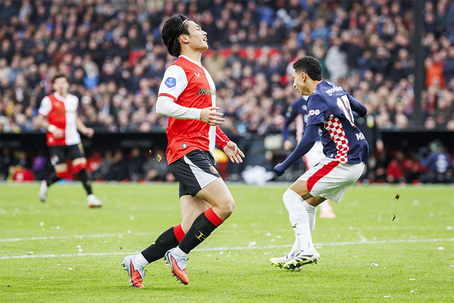 上田綺世が4試合ぶりにノーゴールとなった【写真：ANP Photo/アフロ】