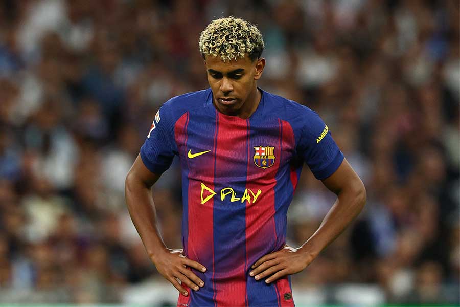 バルセロナのラミン・ヤマル【写真:ロイター】