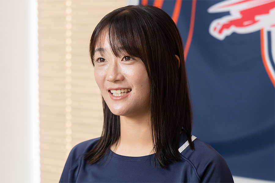 大島暖菜が親元を離れた高校生活を振り返った【写真:増田美咲】