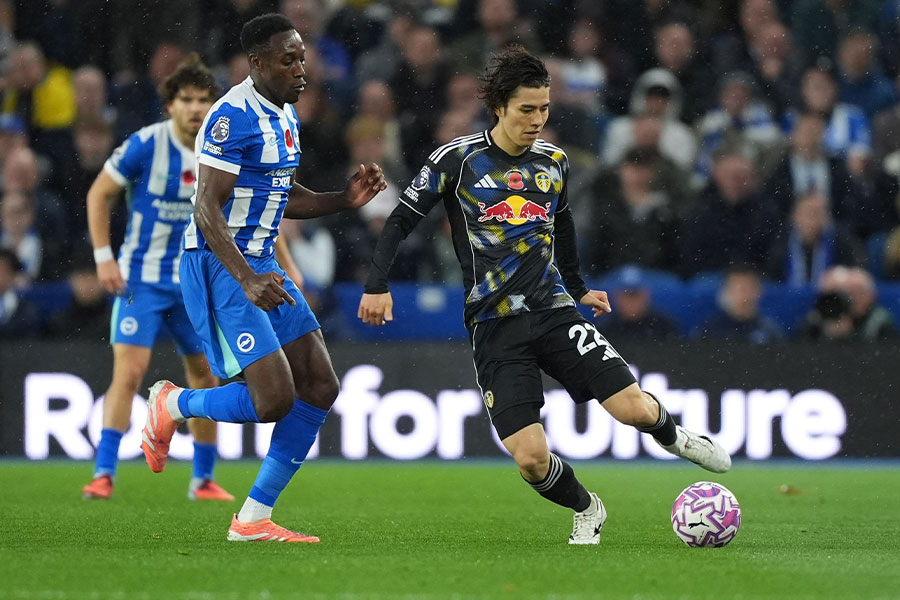 田中碧がブライトン戦にスタメン出場【写真:REX/アフロ】