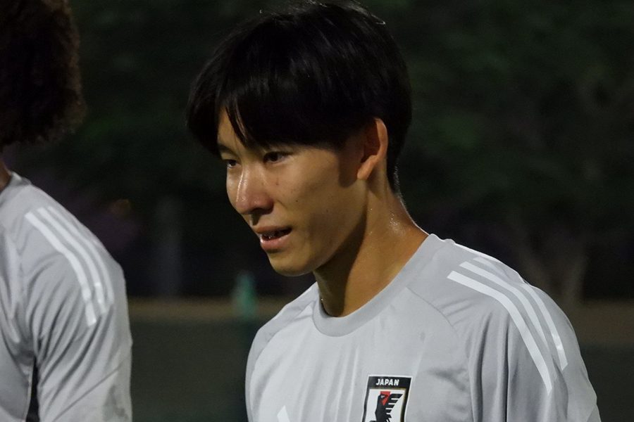 トレーニングに合流したU-17日本代表・小林柚希【写真:FOOTBALL ZONE編集部】