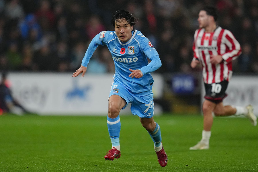 坂元達裕がシェフィールド戦で同点ゴールを決めた【写真:REX/アフロ】