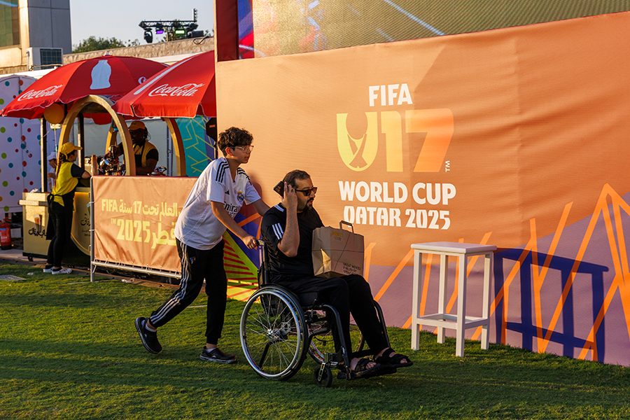 全会場でバリアフリー体験が提供されているU-17W杯カタール大会