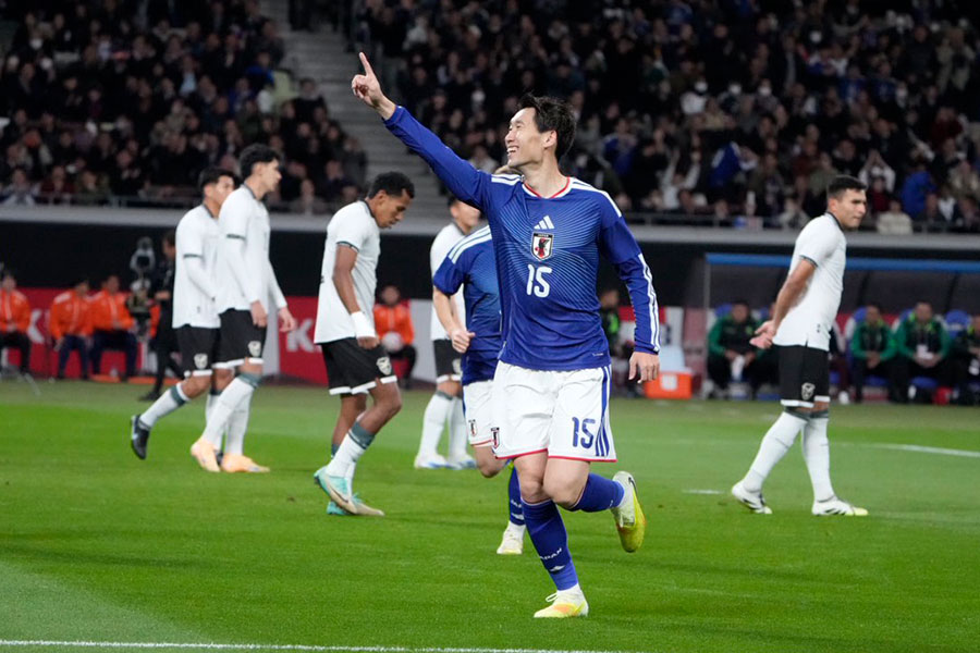 鎌田大地がボリビア戦で先制ゴールを決めた【写真:増田美咲】