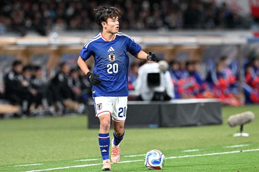 ボリビア戦に先発出場した久保建英【写真：徳原隆元】