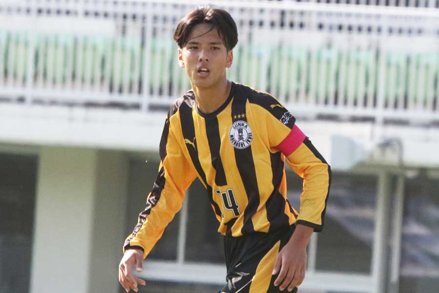 前橋育英の竹ノ谷優駕スベディ【写真:FOOTBALL ZONE編集部】