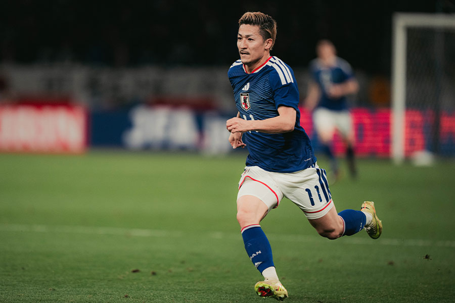 日本代表の前田大然【写真：岩本太成】