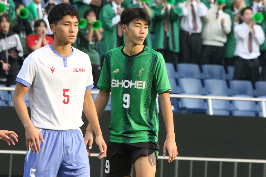 1年生ながら9番を背負う立野京弥【写真:FOOTBALL ZONE編集部】