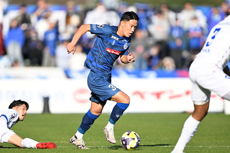 試合を決定づける2点目を決めた山本隼大【写真：徳原隆元】