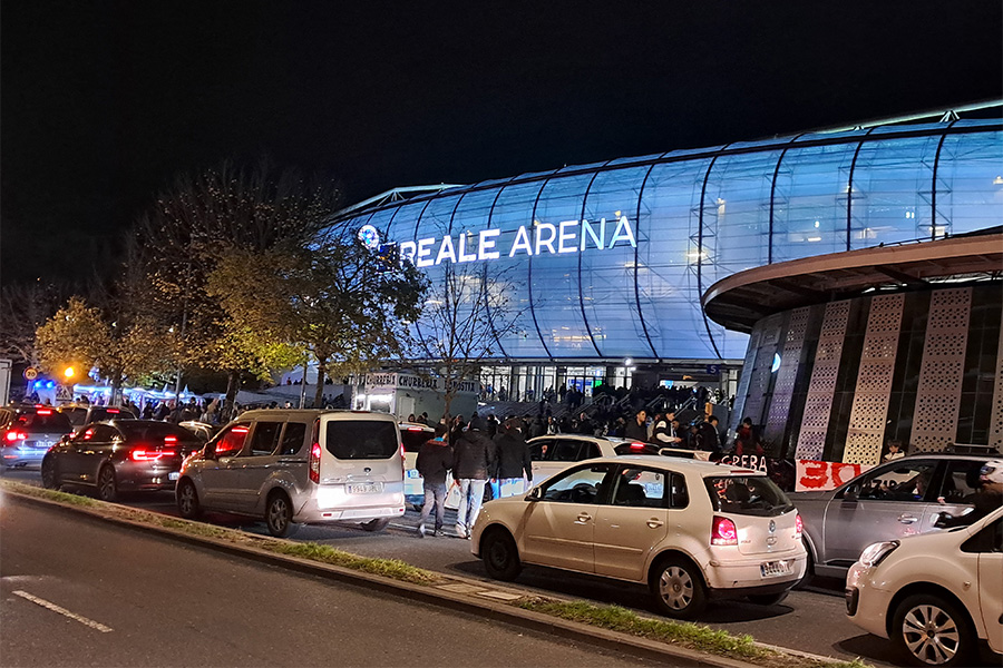 CLザルツブルク戦が行われたソシエダの本拠地エスタディオ・アノエタの様子【写真：高橋智行】