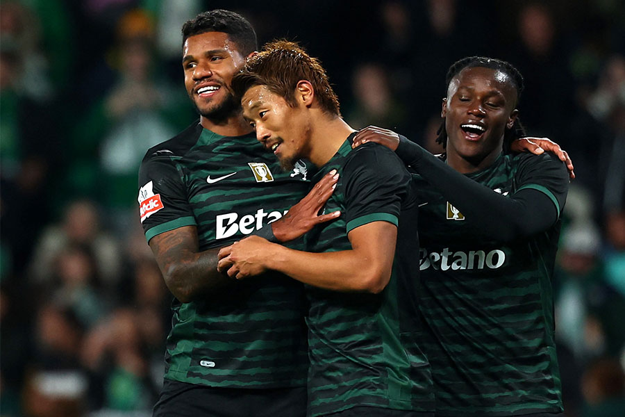 スポルティングの守田英正が今季初のフル出場【写真：ロイター/アフロ】