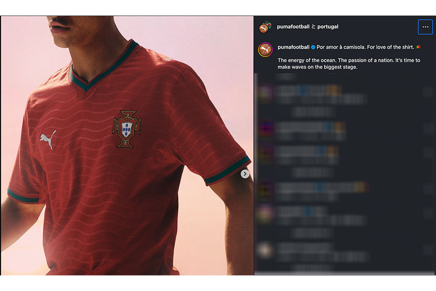 （画像はポルトガル代表の公式インスタグラムより）