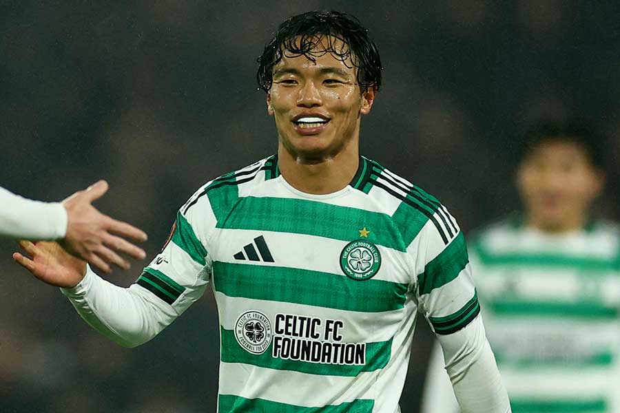 セルティックの旗手怜央【写真：ロイター】