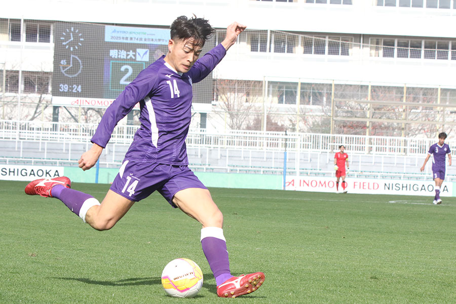 明治大学の三品直哉【写真:安藤隆人】