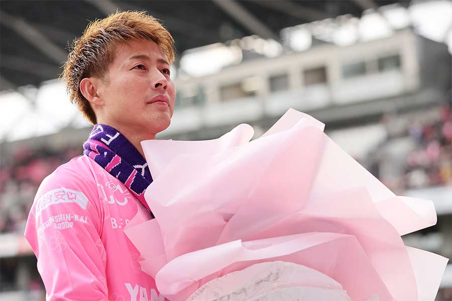 引退試合に出場した柿谷曜一朗氏【写真:柳瀬心祐】