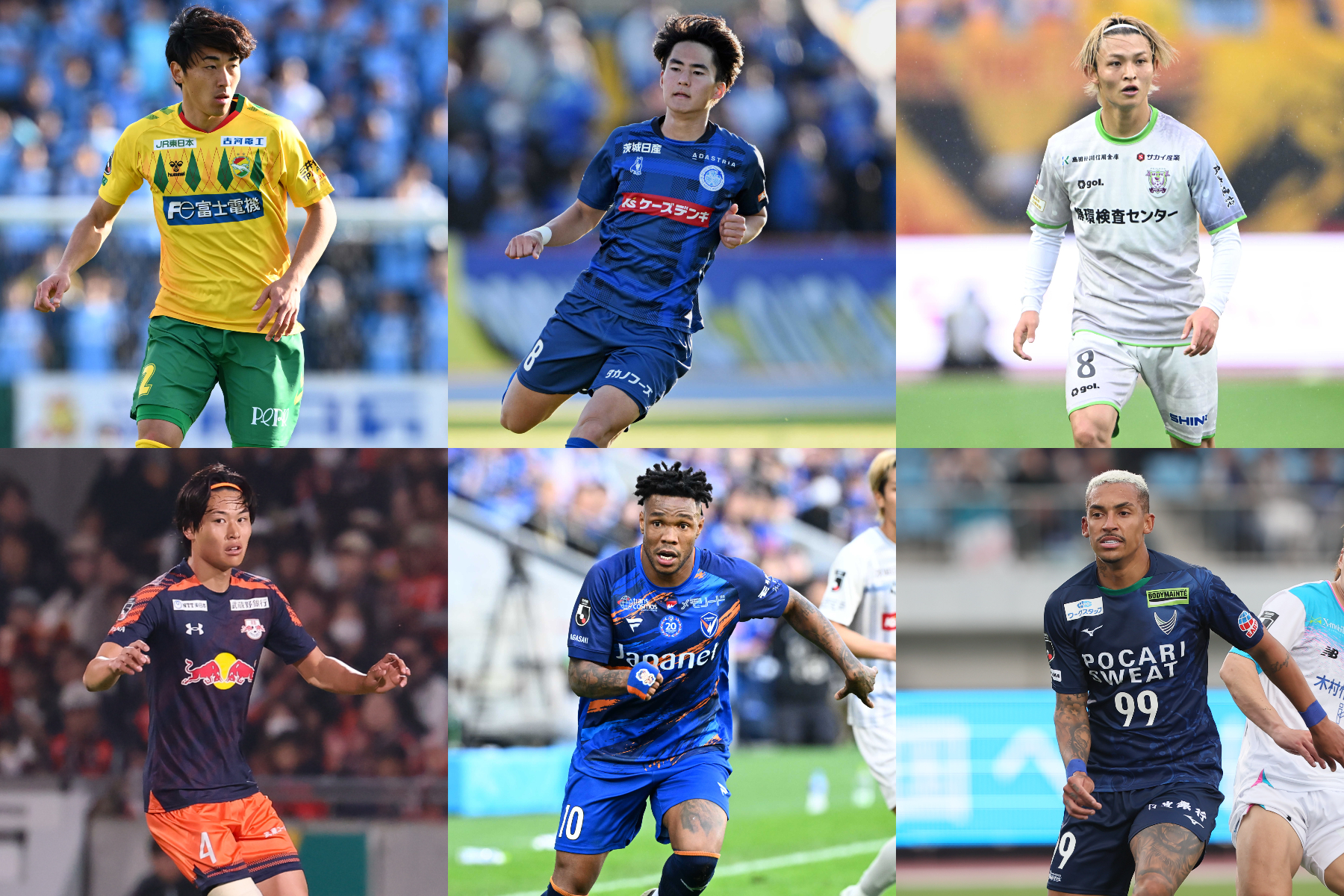 J2ベストイレブン候補の顔ぶれに注目【写真:徳原隆元 & 柳瀬心祐 & 加治屋友輝】