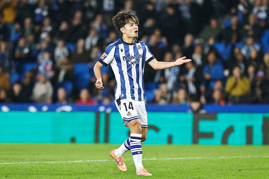 エルデンセ戦に出場した久保建英【写真：ムツ・カワモリ/アフロ】