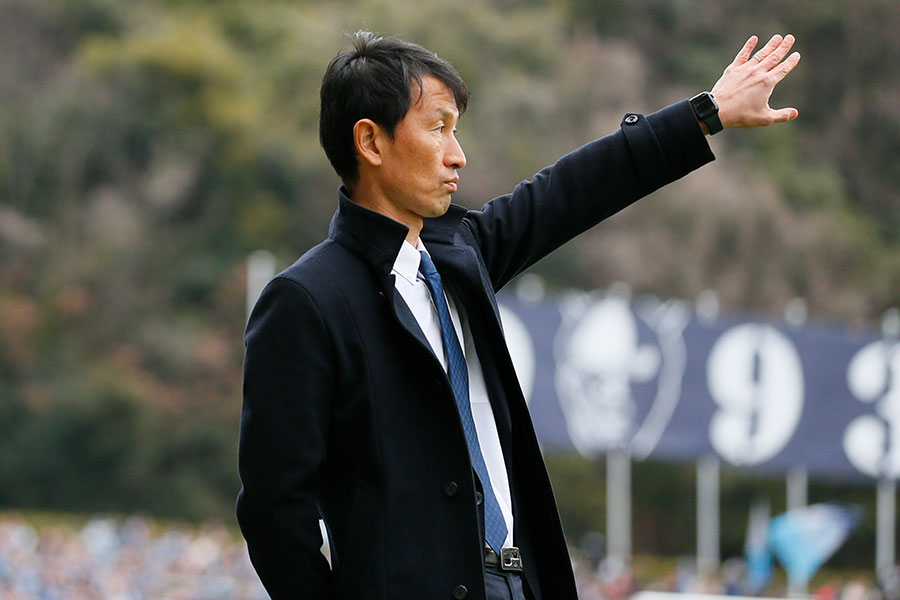 金明輝監督が来シーズンの目標について話した【写真提供：アビスパ福岡】