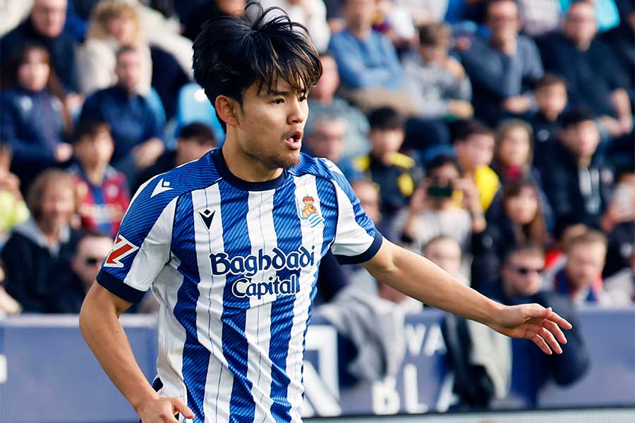 ソシエダの久保建英【写真：なかしまだいすけ/アフロ】