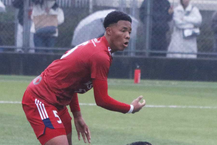 流通経済大柏のメンディーサイモン友【写真：FOOTBALL ZONE編集部 】