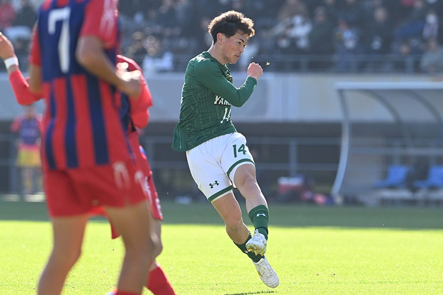 3点目を決めた青森山田・今田匠【写真：徳原隆元】