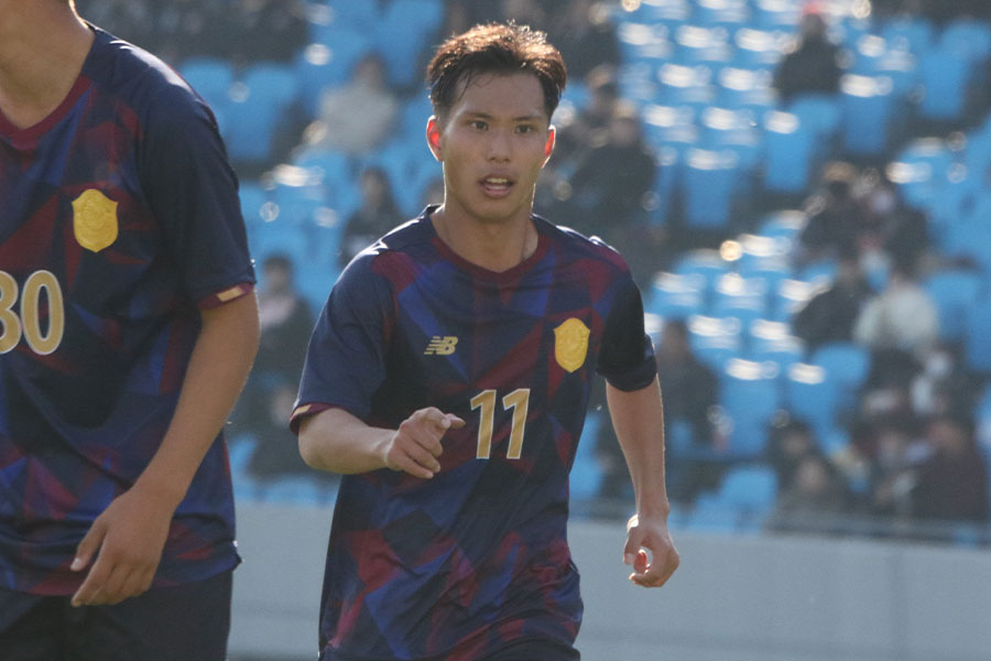 興国の安田光翔が1回戦で2ゴール【写真：FOOTBALL ZONE編集部】