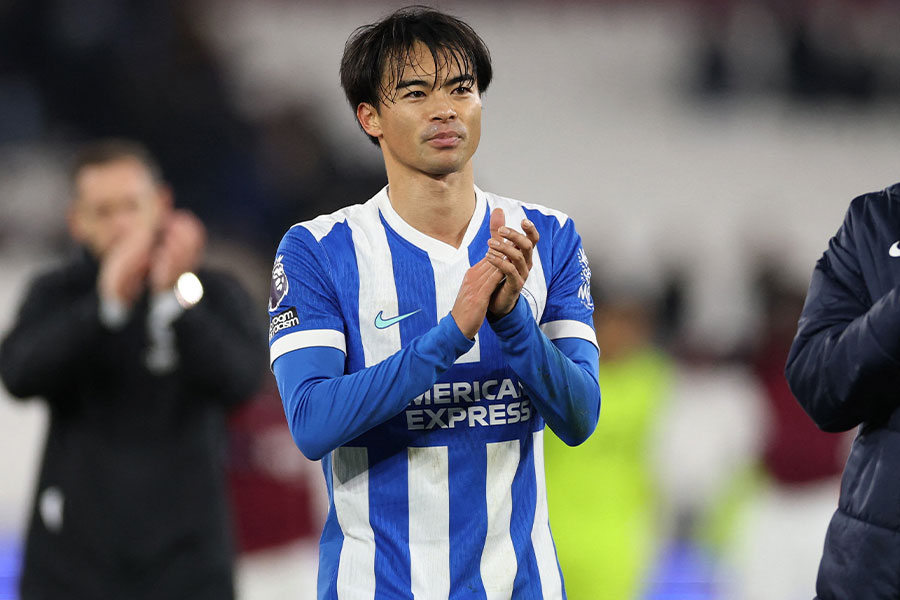 ウェストハム戦に途中出場した三笘薫【写真：ロイター】
