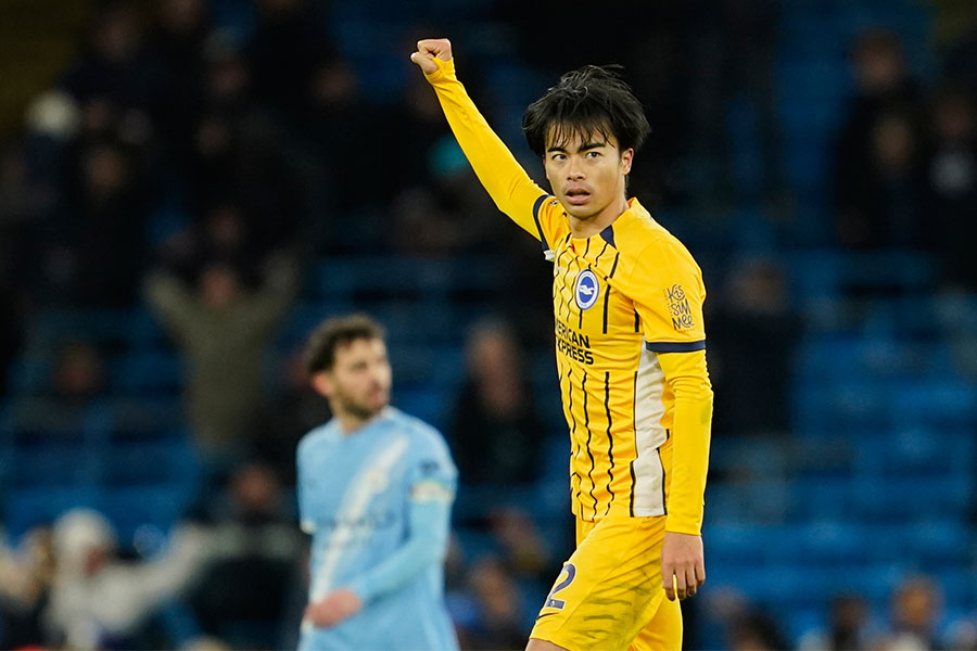 ブライトンの三笘薫【写真:AP/アフロ】