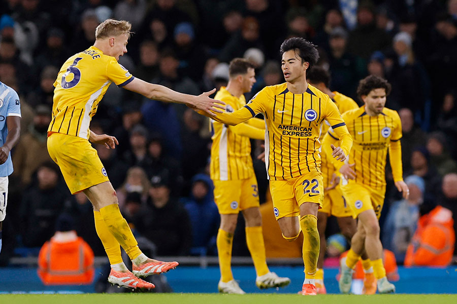 ブライトンの三笘薫【写真:AP/アフロ】