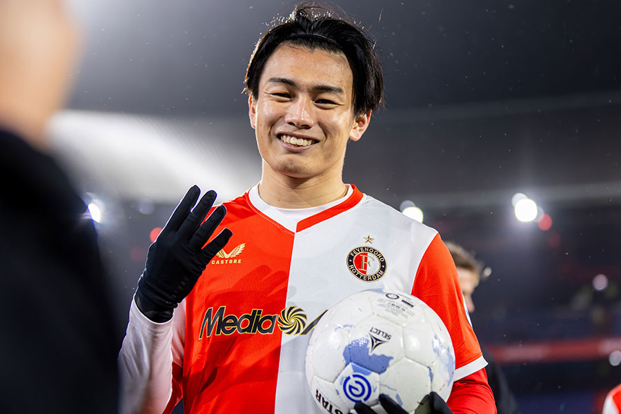 上田綺世の妻・由布菜月さんがSNSで公表【写真：REX/アフロ】