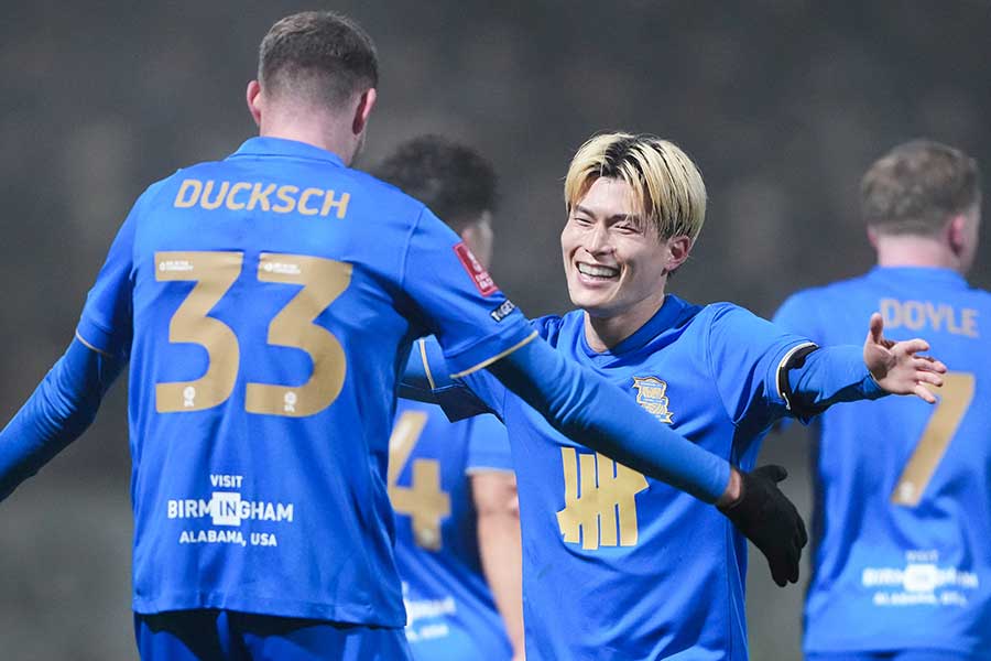 5か月ぶりとなるゴールを記録した古橋亨梧【写真：REX/アフロ】