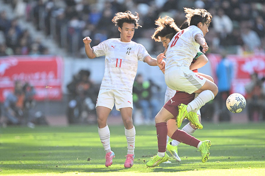 神村学園の左ウイング・徳村楓大【写真：徳原隆元】