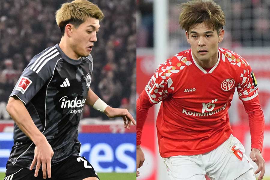 独のデュエル勝利数ランキングに堂安律、佐野海舟がランクイン【写真：アフロ】