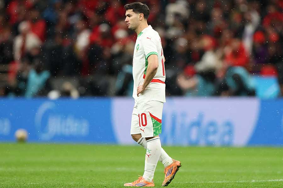 PKに失敗したモロッコ代表のブライム・ディアス【写真：ロイター/アフロ】