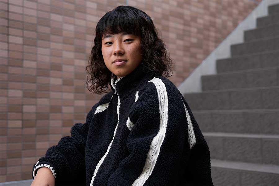 インタビューに応じた白垣うの【写真:増田美咲】