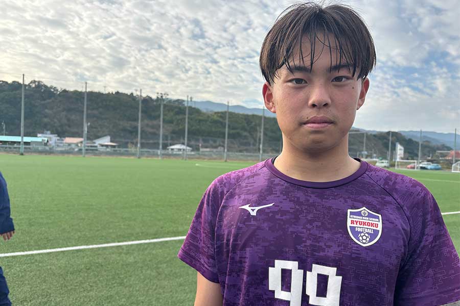 龍谷高校エースのMF山道瑛太【写真：安藤隆人】