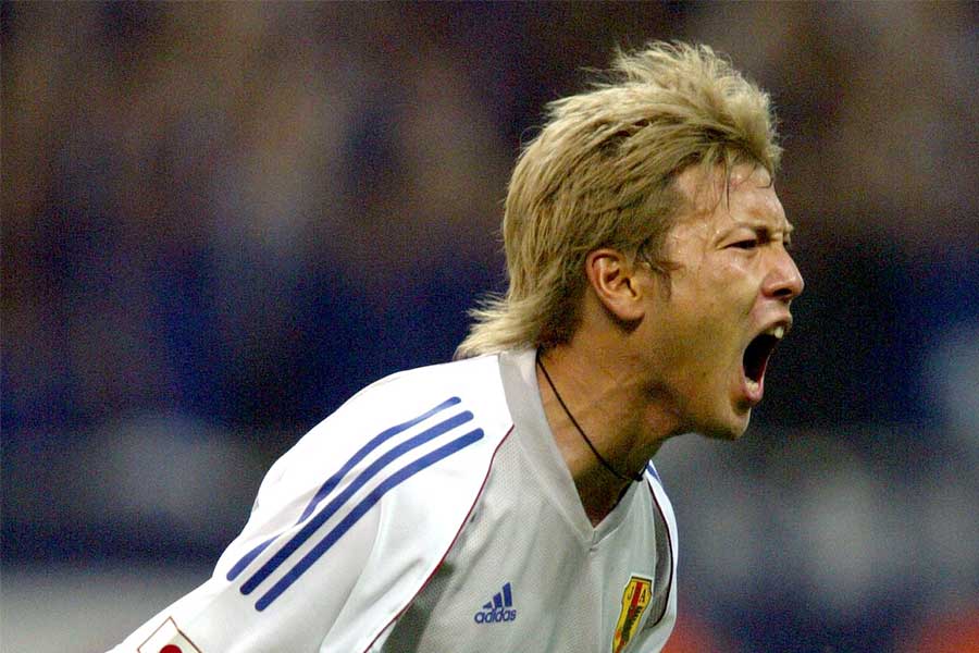 日韓W杯ベルギー戦で同点ゴールを決めた鈴木隆行氏【写真：ロイター/アフロ】