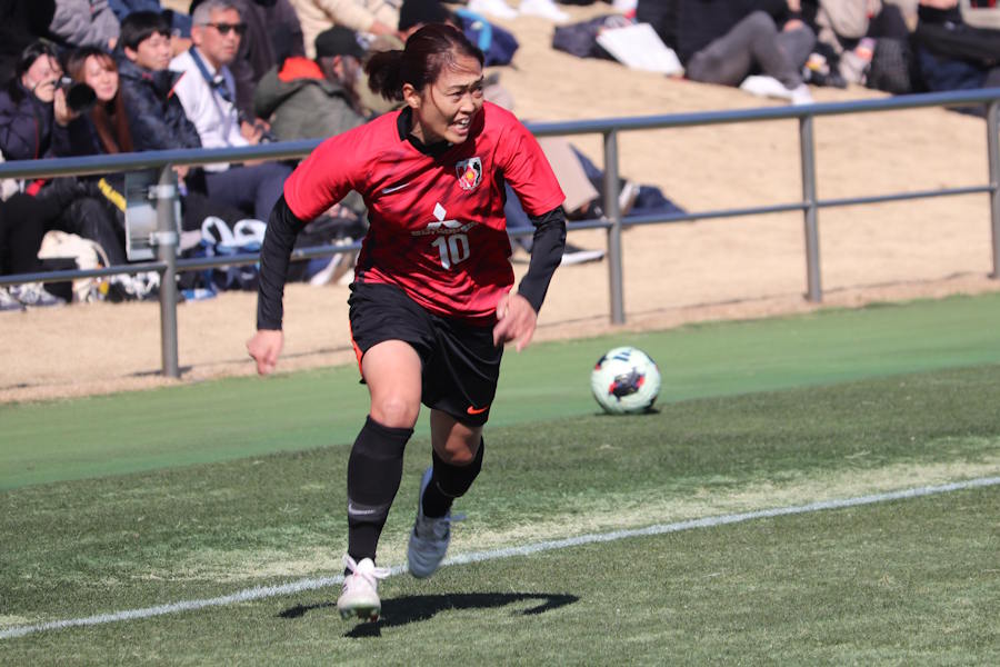 肉離れから復帰したベテランの安藤梢【写真:轡田哲朗】