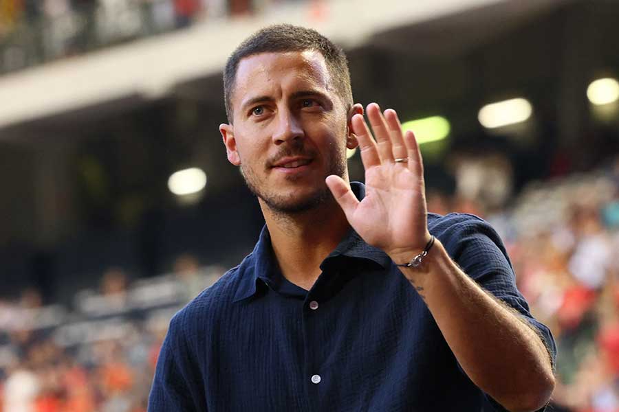 チャリティーマッチに出場したエデン・アザール【写真：ロイター/アフロ】