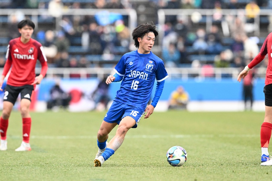 日本高校サッカー選抜・臼井蒼悟【写真：徳原隆元】